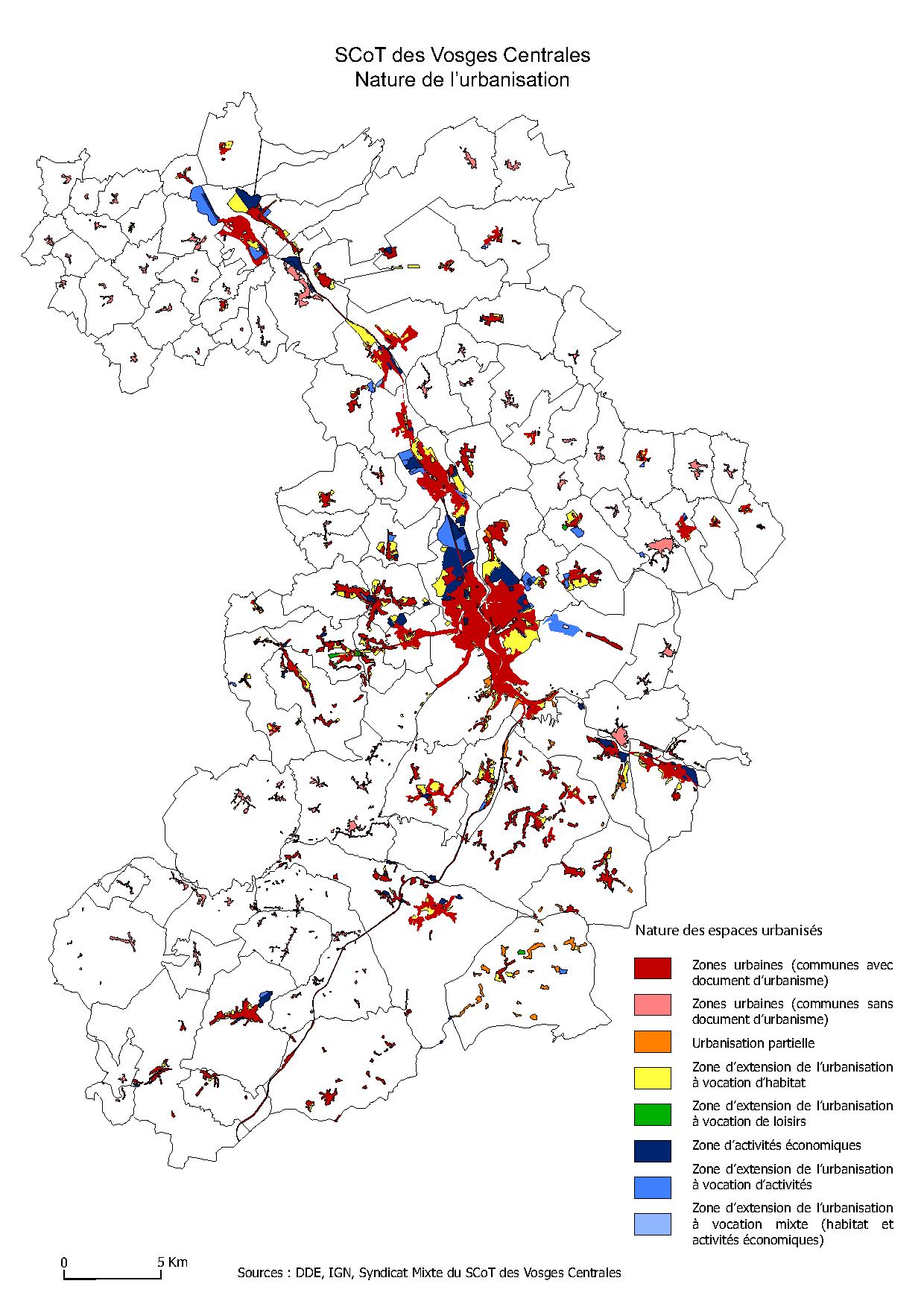 Nature de l'urbanisation